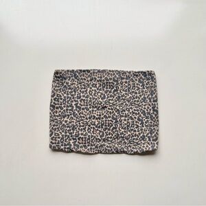 Bershka Animal Print Scarf - Black and Tan